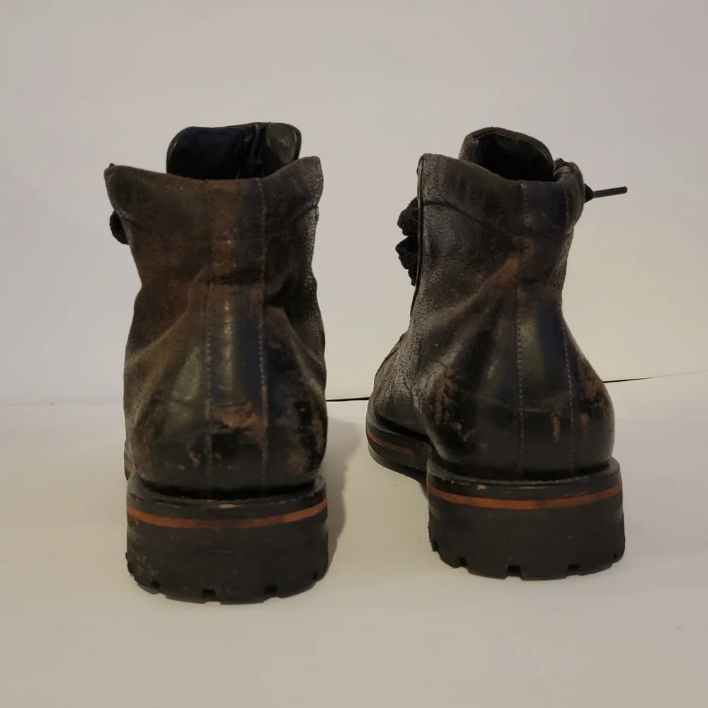 Celebrity-Owned Santoni Custom Boots - Size 9 - Black German Hunter Boot
